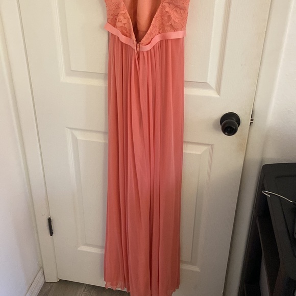 David’s bridal halter open back long lace dress - Picture 6 of 10